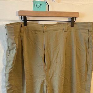 Tommy Bahama 46R Tan 100% Silk hemmed bottom Men's Pants NWT